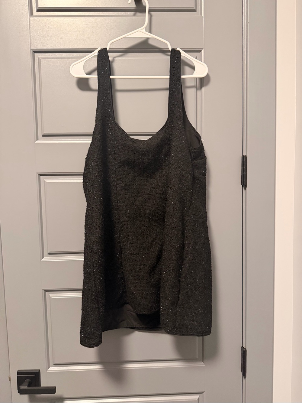 H&M Black Sparkle Tank Top - Women's Sleeveless Evening Top XL